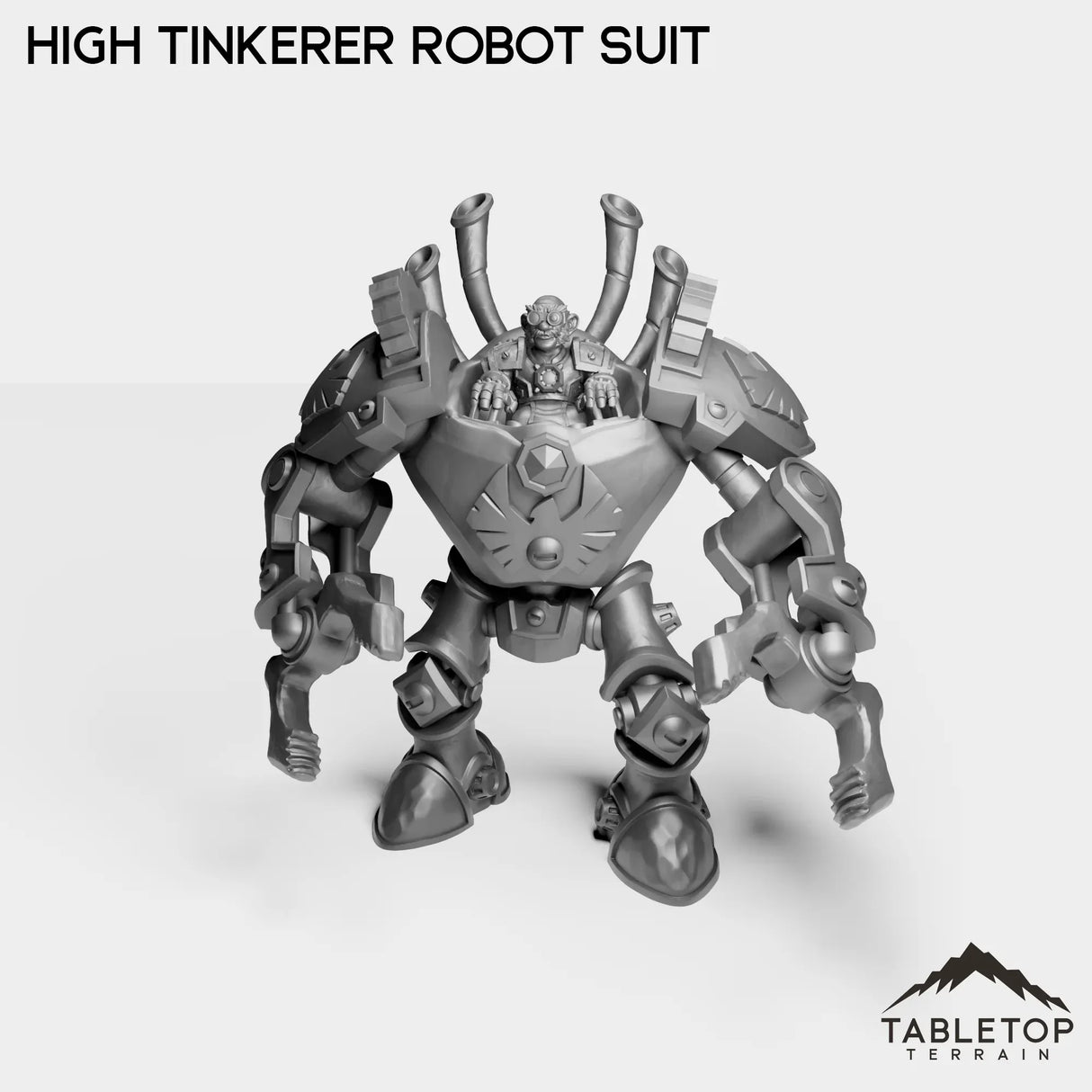 Tabletop Terrain Miniature Gnome High Tinkerer Robot Suit