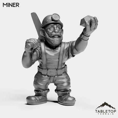 Tabletop Terrain Miniature Gnome Miner