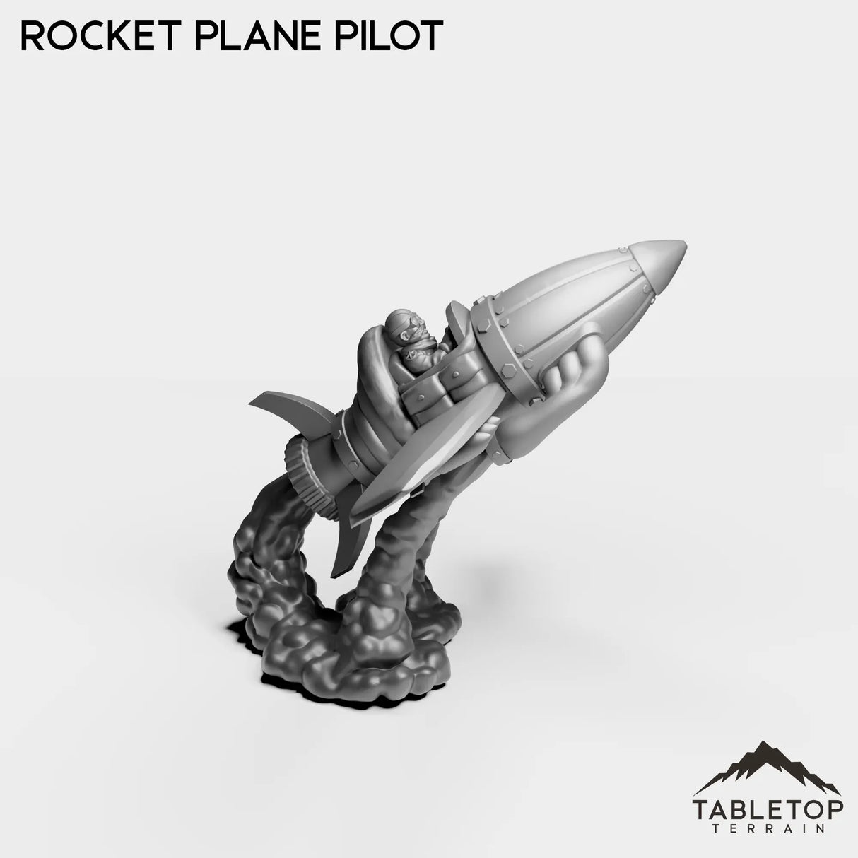 Tabletop Terrain Miniature Gnome Rocket Plane Pilot