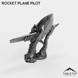 Tabletop Terrain Miniature Gnome Rocket Plane Pilot
