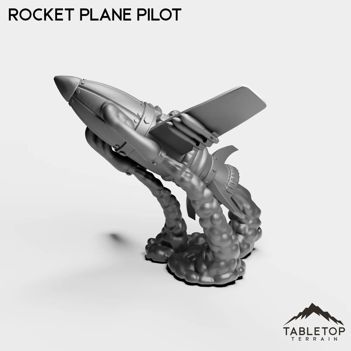 Tabletop Terrain Miniature Gnome Rocket Plane Pilot