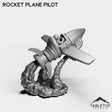 Tabletop Terrain Miniature Gnome Rocket Plane Pilot