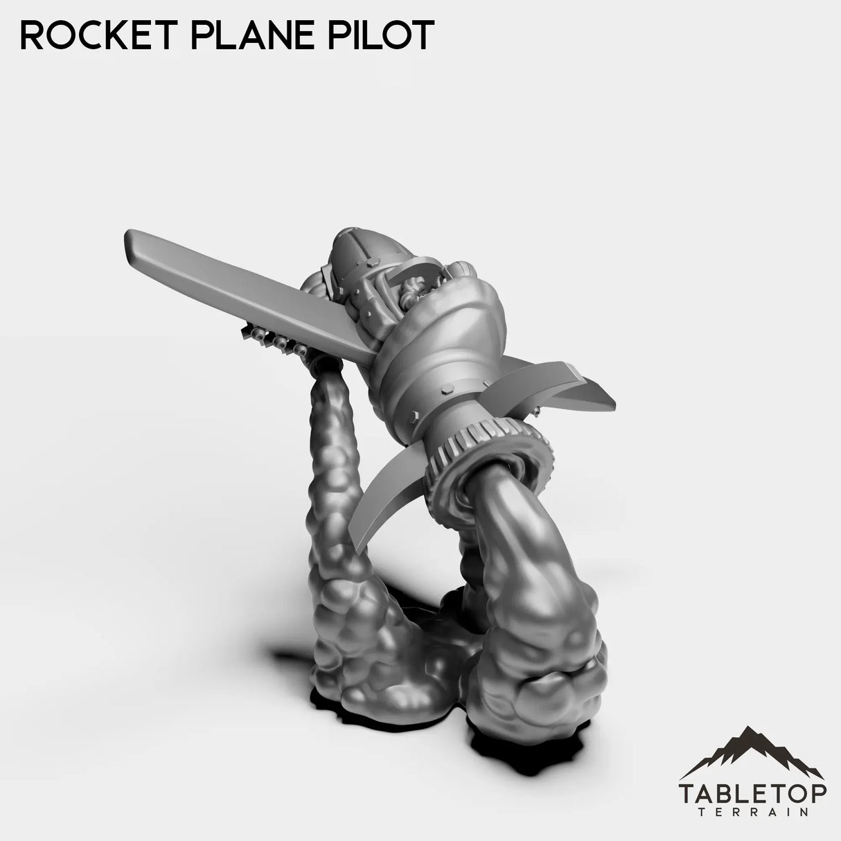 Tabletop Terrain Miniature Gnome Rocket Plane Pilot