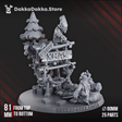 Tabletop Terrain Miniature Gobb Alone vs Wet Ladz