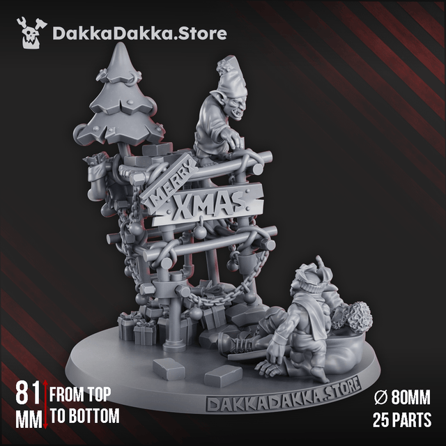 Tabletop Terrain Miniature Gobb Alone vs Wet Ladz