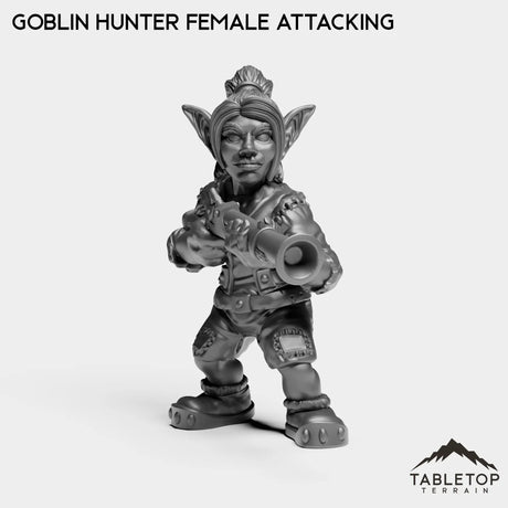 Tabletop Terrain Miniature Goblin Hunter Female Attacking Goblin Starters Female