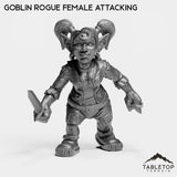 Tabletop Terrain Miniature Goblin Rogue Female Attacking Goblin Starters Female