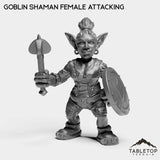 Tabletop Terrain Miniature Goblin Shaman Female Attacking Goblin Starters Female