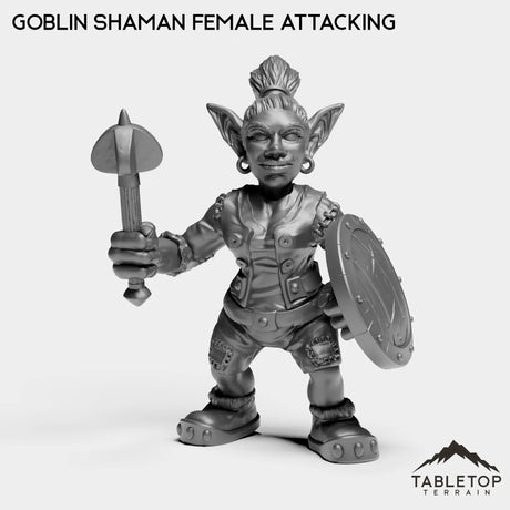 Tabletop Terrain Miniature Goblin Shaman Female Attacking Goblin Starters Female