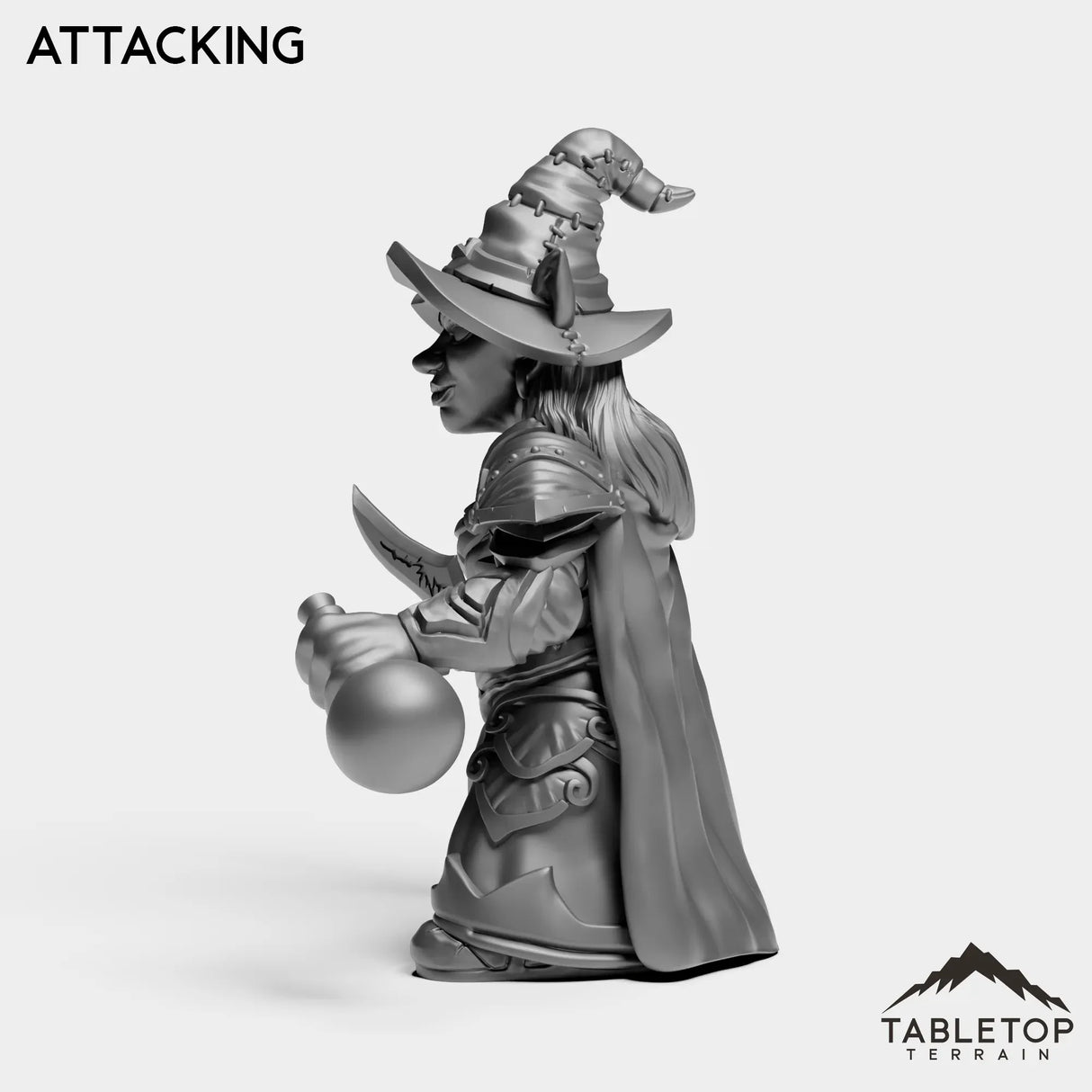 Tabletop Terrain Miniature Goblin Warlock Female