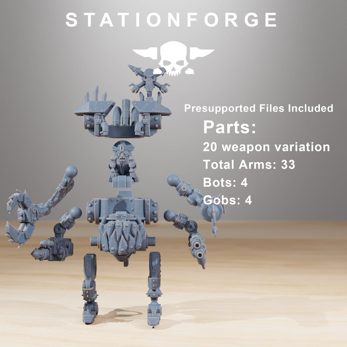 Tabletop Terrain Miniature Gobs Pirate Bots