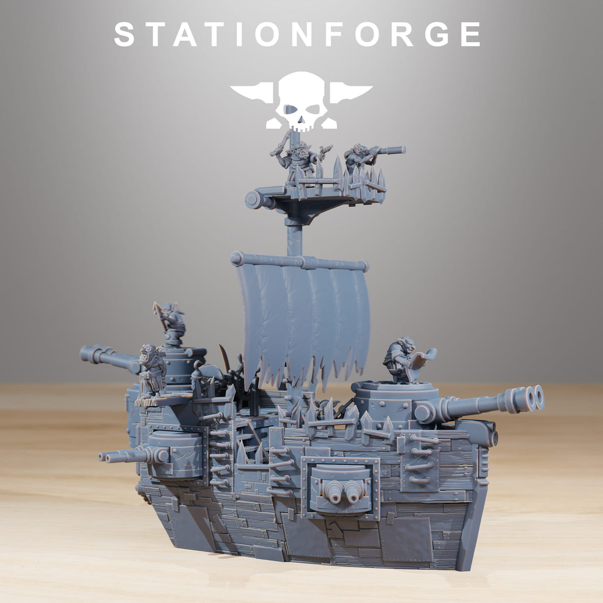 Tabletop Terrain Miniature Gobs Short Pearl Battle Ship