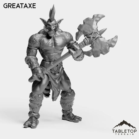 Tabletop Terrain Miniature Greataxe Troll Tribe Berserker Warrior