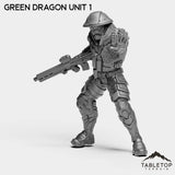 Tabletop Terrain Miniature Green Dragon Unit 1 Green Dragon Unit - Black Lotus Squad