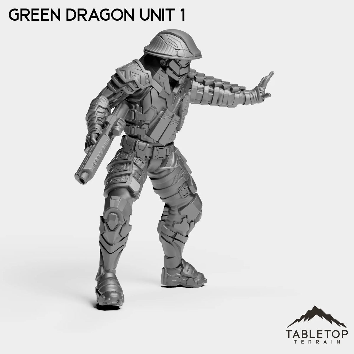 Tabletop Terrain Miniature Green Dragon Unit - Black Lotus Squad