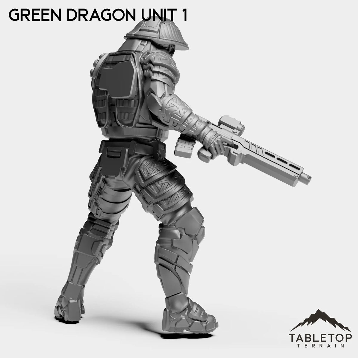 Tabletop Terrain Miniature Green Dragon Unit - Black Lotus Squad