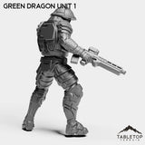 Tabletop Terrain Miniature Green Dragon Unit - Black Lotus Squad
