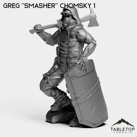 Tabletop Terrain Miniature Greg ''Smasher'' Chomsky 1 Greg ''Smasher'' Chomsky - Hashtag Rioters