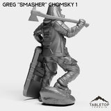 Tabletop Terrain Miniature Greg ''Smasher'' Chomsky - Hashtag Rioters
