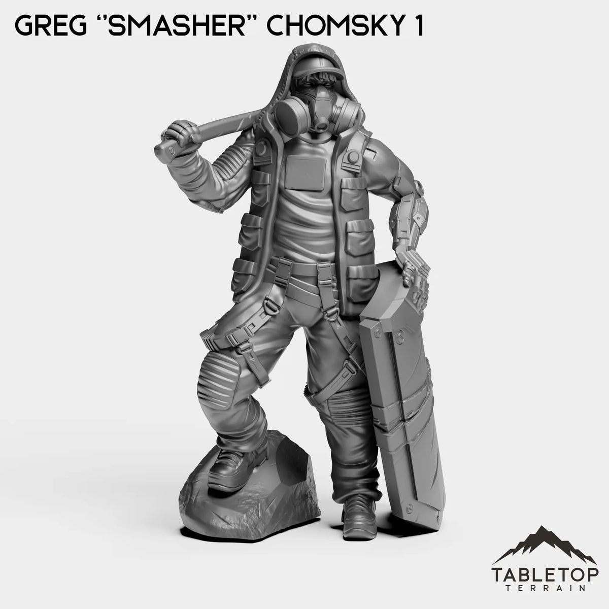 Tabletop Terrain Miniature Greg ''Smasher'' Chomsky - Hashtag Rioters
