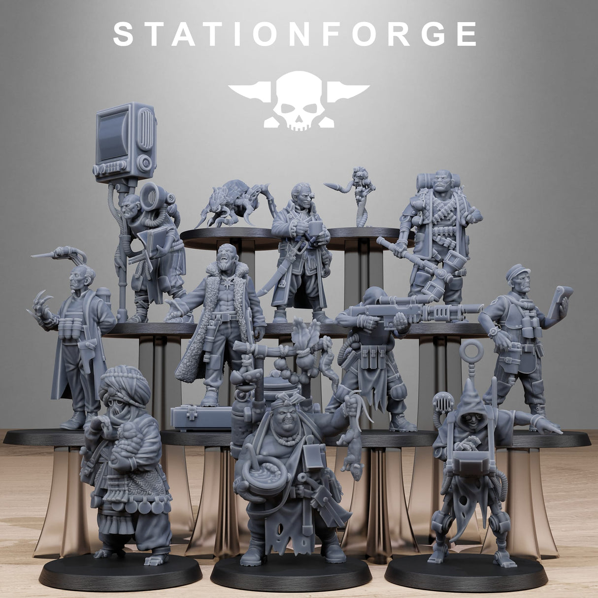 Tabletop Terrain Miniature GrimCorp Scrap Operatives