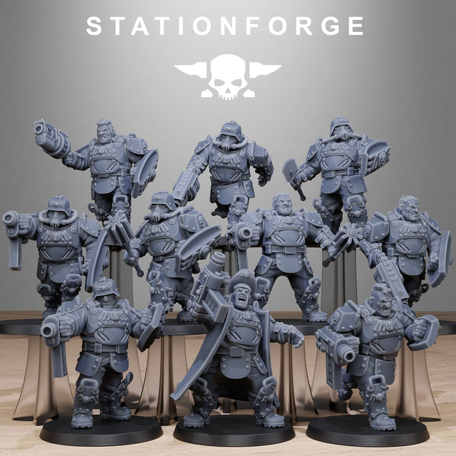 Tabletop Terrain Miniature GrimGuard Armored Mutants