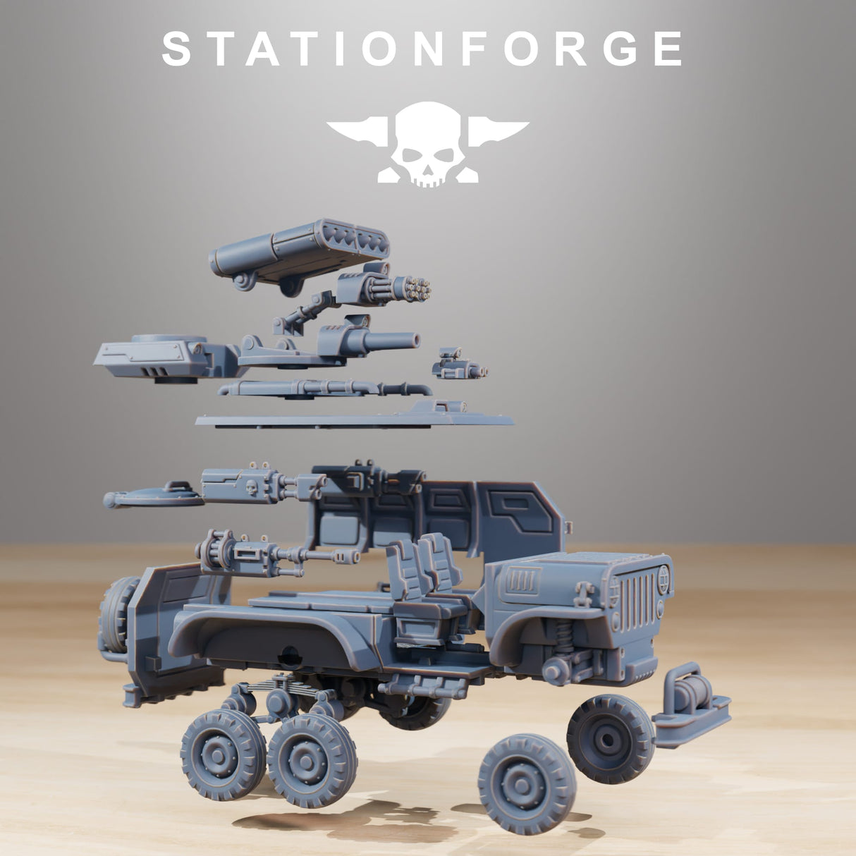 Tabletop Terrain Miniature GrimGuard - Armored Vehicle