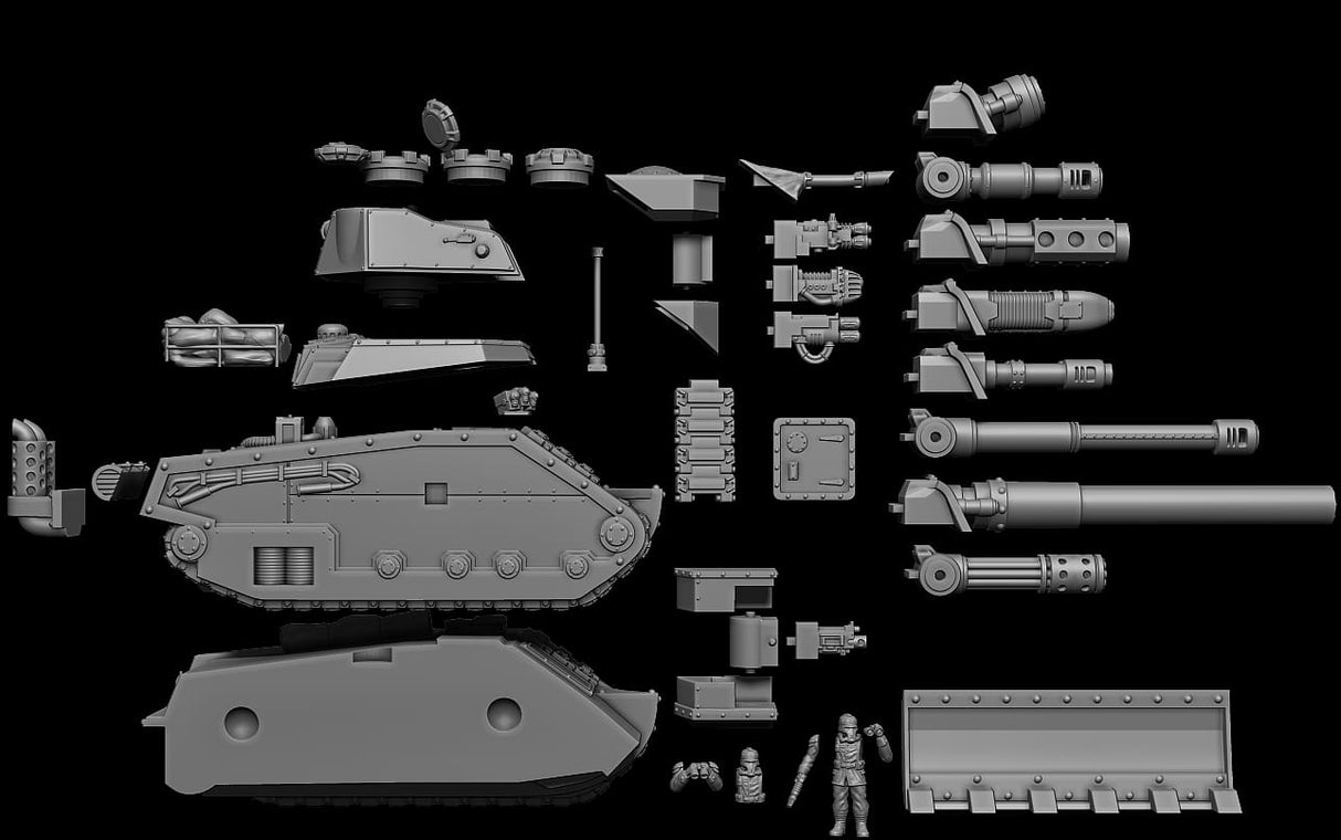 Tabletop Terrain Miniature GrimGuard - Battle Tank