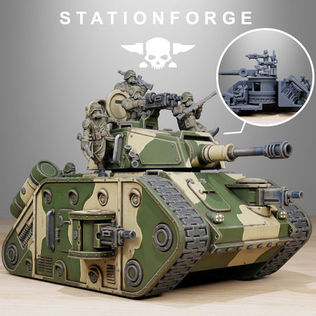 Tabletop Terrain Miniature GrimGuard Battle Tank 2.0 (with interior)