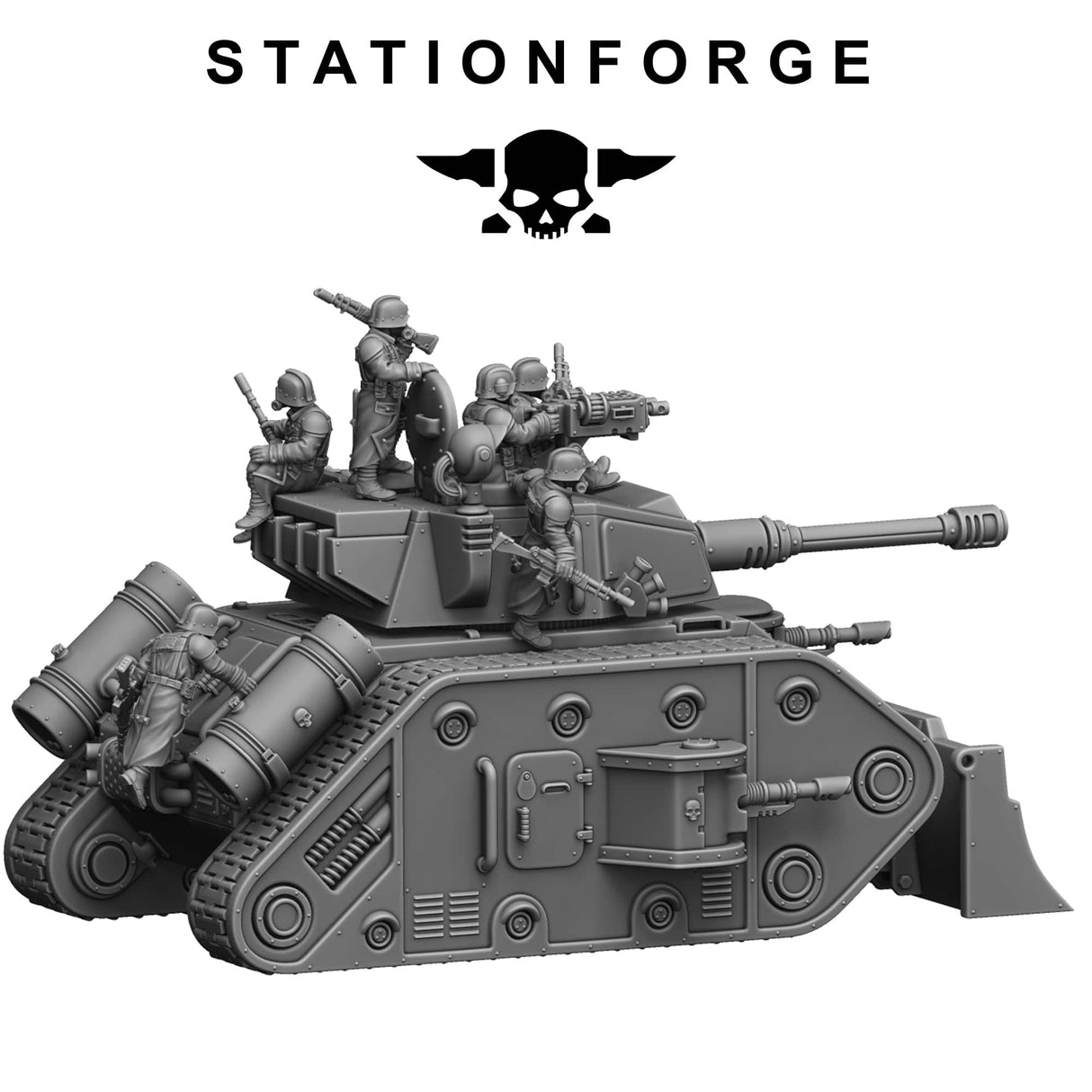 Tabletop Terrain Miniature GrimGuard Battle Tank 2.0 (with interior)