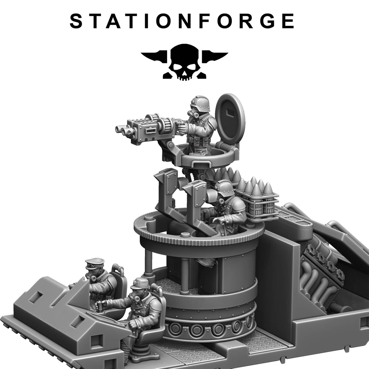 Tabletop Terrain Miniature GrimGuard Battle Tank 2.0 (with interior)
