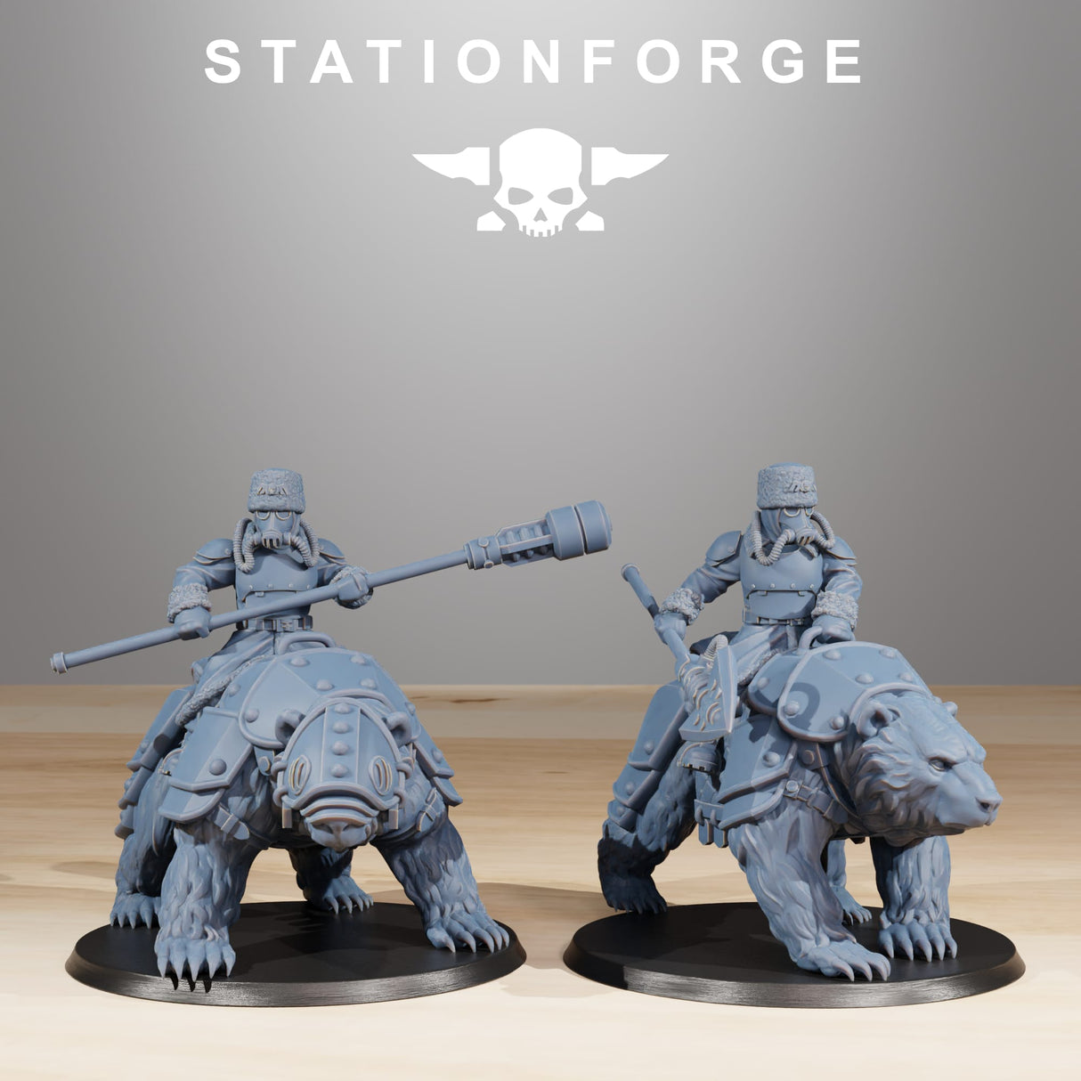 Tabletop Terrain Miniature GrimGuard Bear Riders