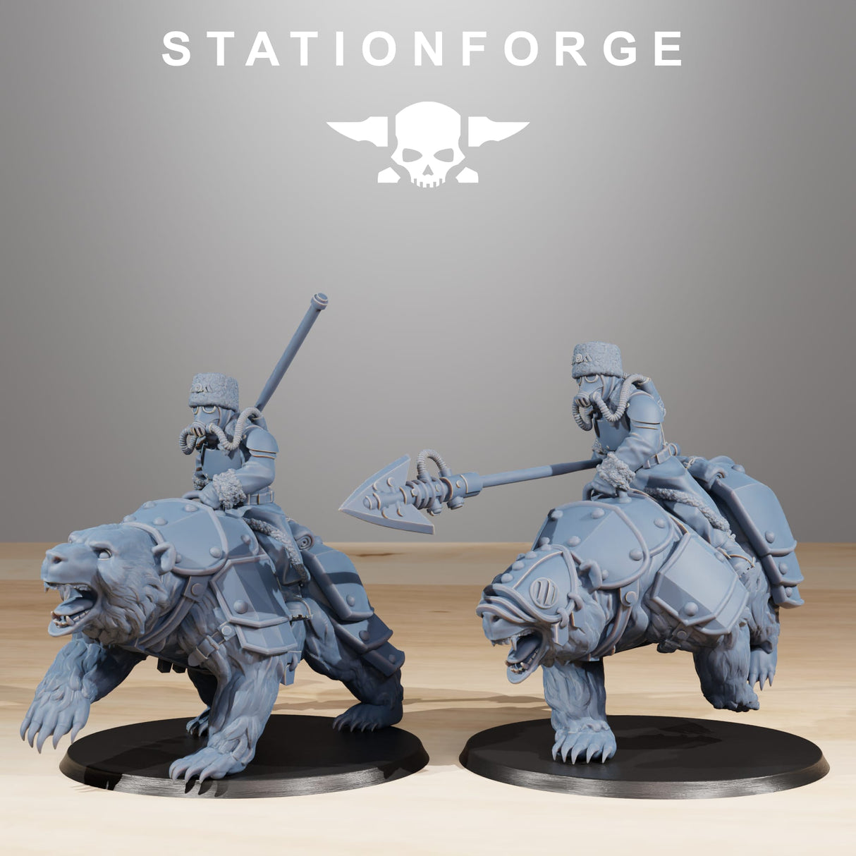 Tabletop Terrain Miniature GrimGuard Bear Riders