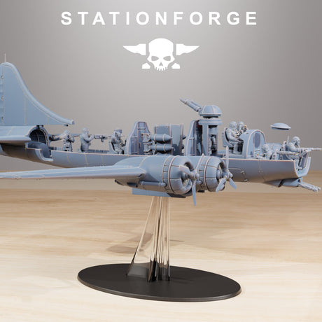 Tabletop Terrain Miniature GrimGuard Bomber with Interior