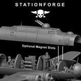Tabletop Terrain Miniature GrimGuard Bomber with Interior