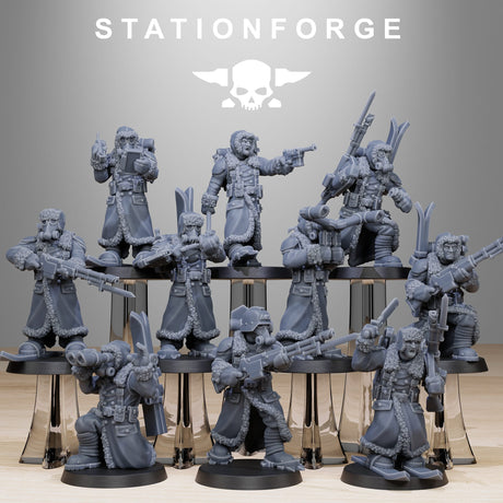 Tabletop Terrain Miniature GrimGuard Frostwatch Skiers