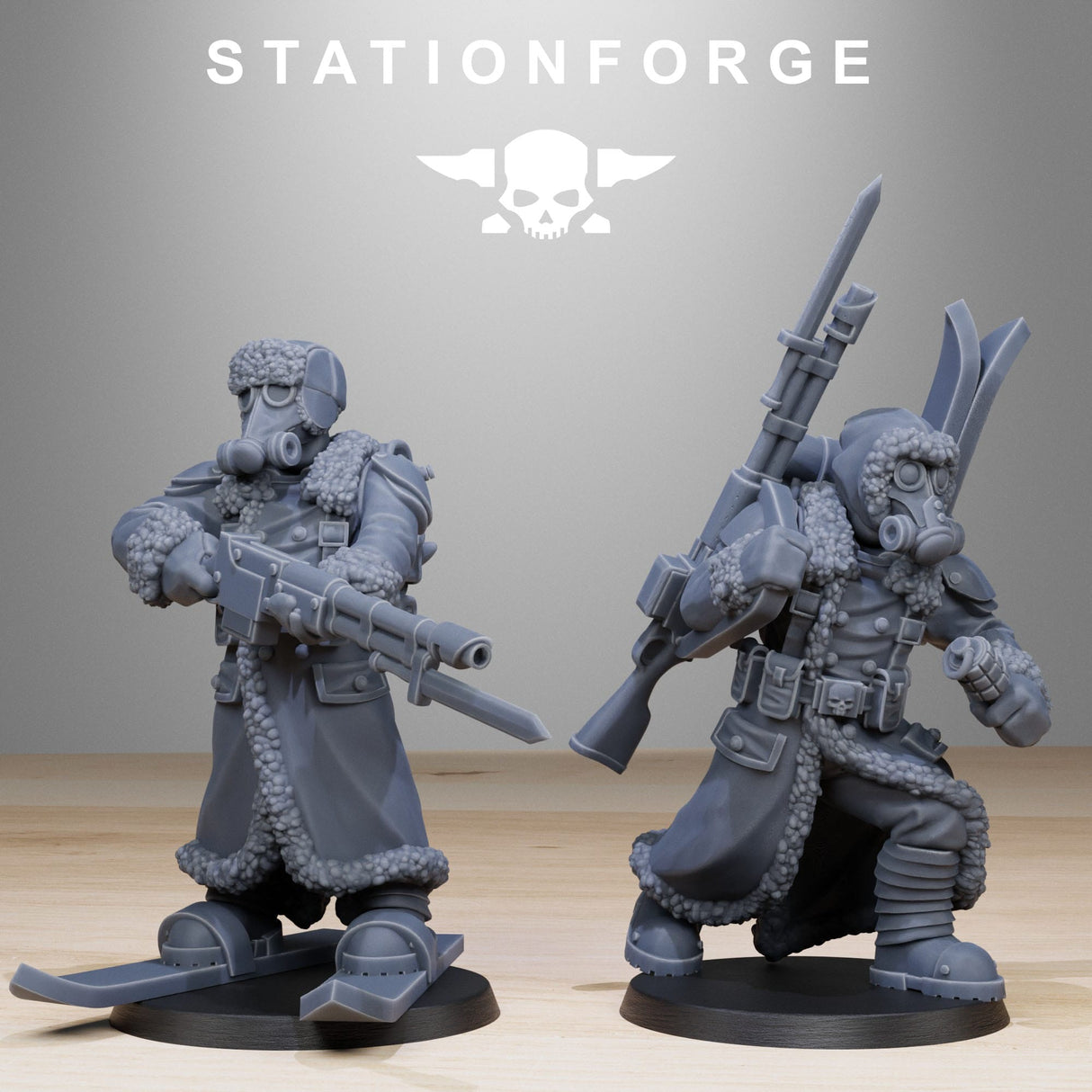 Tabletop Terrain Miniature GrimGuard Frostwatch Skiers
