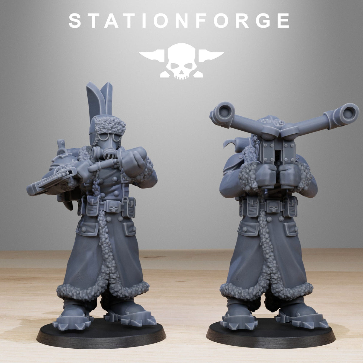 Tabletop Terrain Miniature GrimGuard Frostwatch Skiers