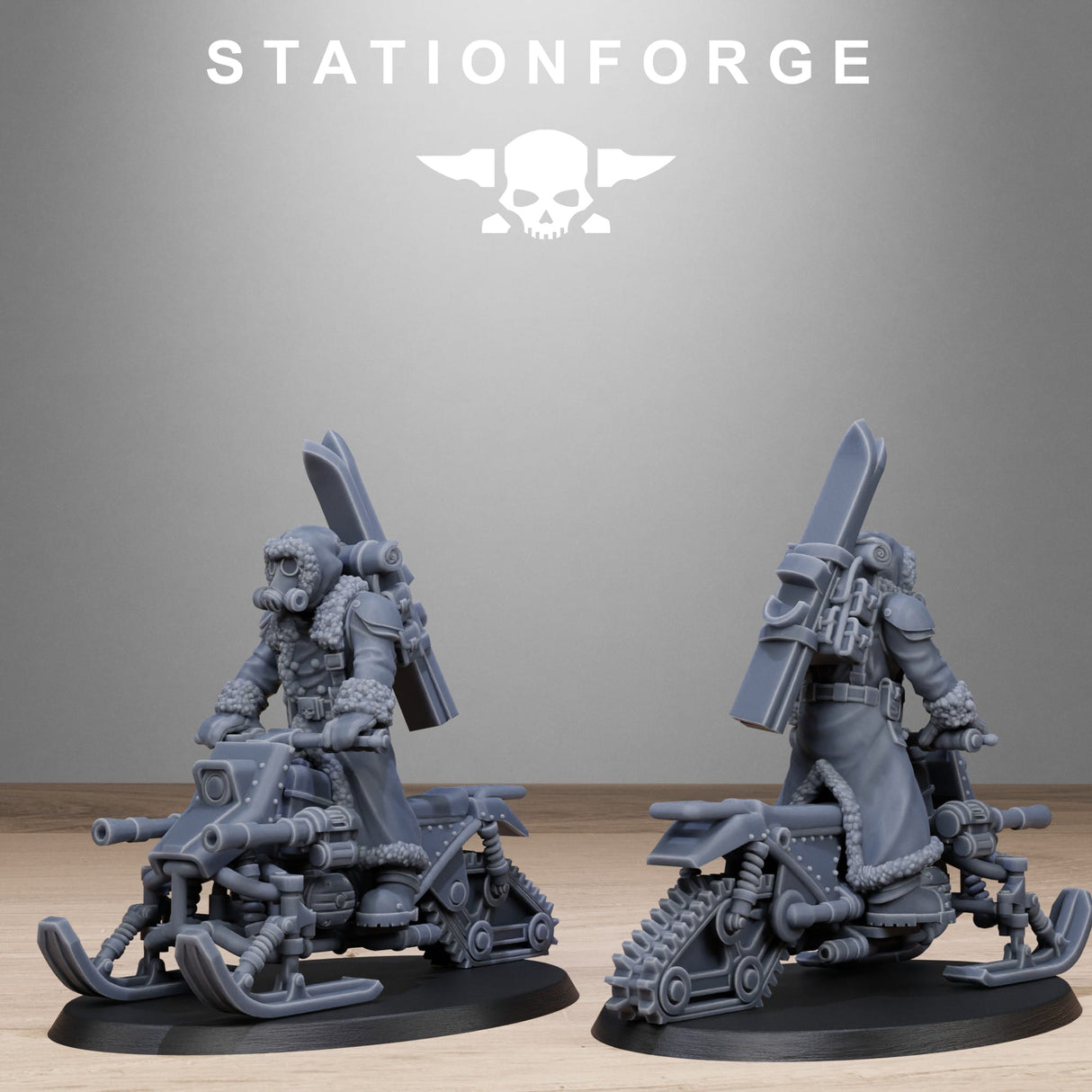 Tabletop Terrain Miniature GrimGuard FrostWatch Snowbikers