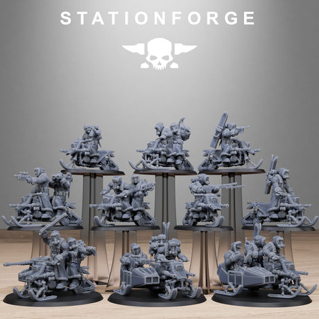 Tabletop Terrain Miniature GrimGuard FrostWatch Snowbikers