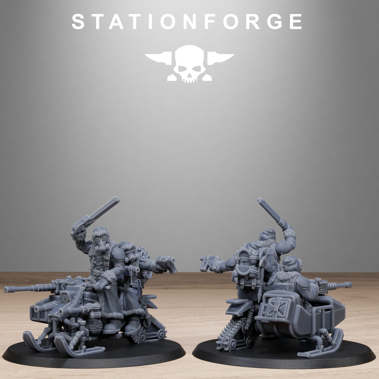 Tabletop Terrain Miniature GrimGuard FrostWatch Snowbikers