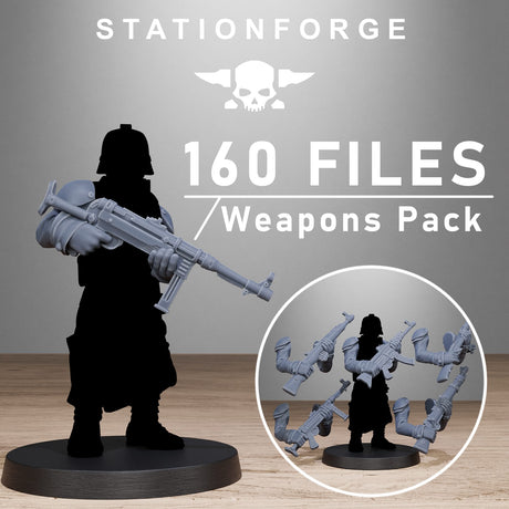 Tabletop Terrain Miniature GrimGuard German Weapons Pack