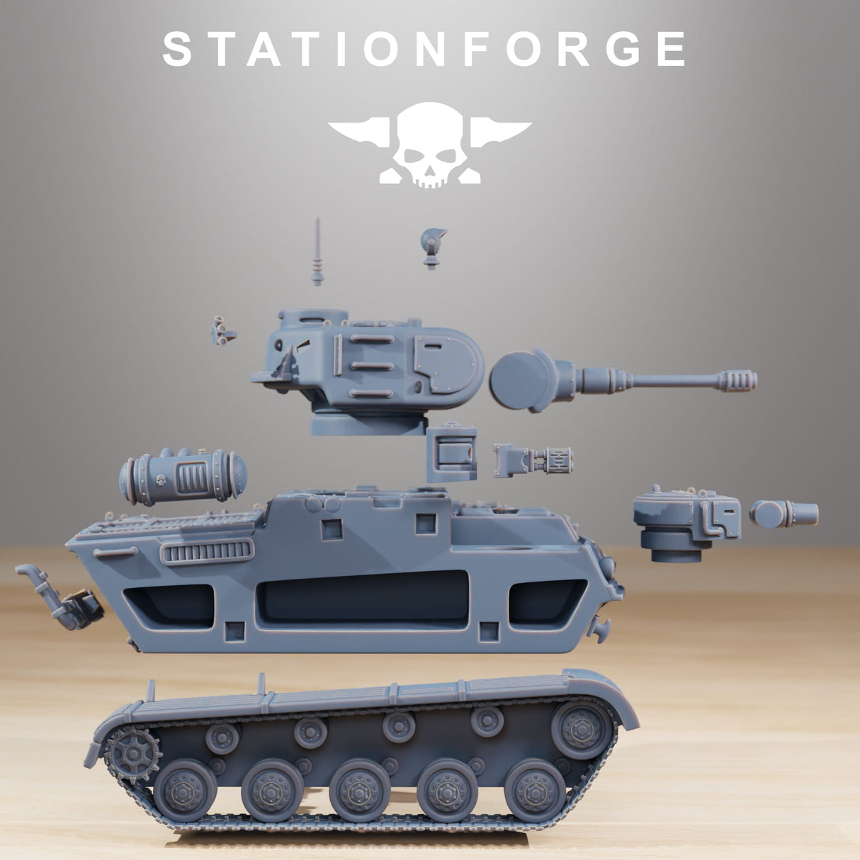 Tabletop Terrain Miniature GrimGuard Heavy Battle Tank