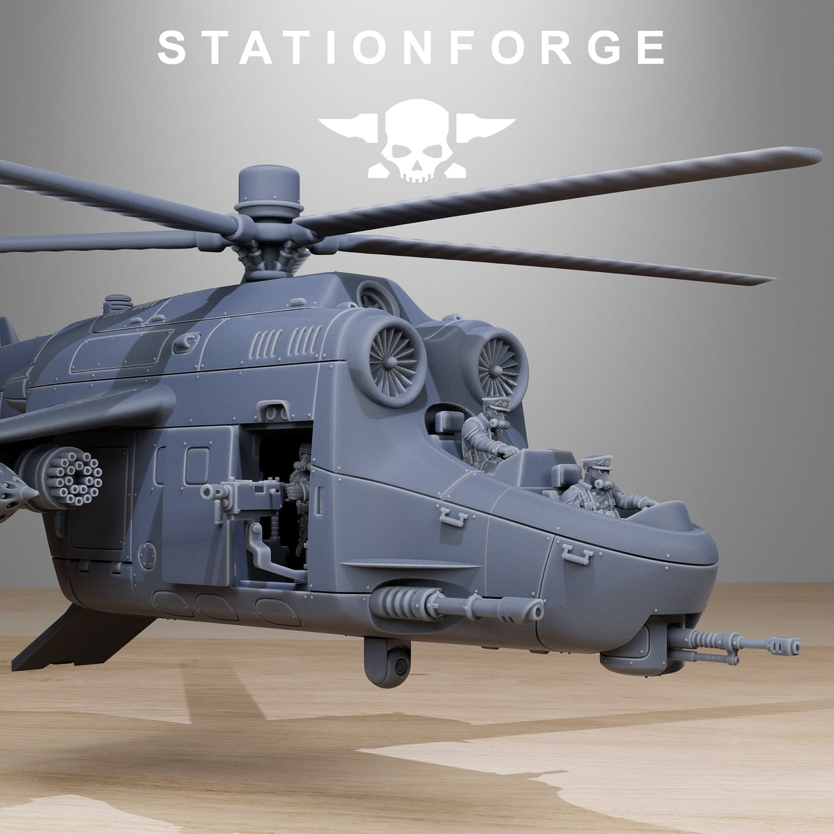 Tabletop Terrain Miniature GrimGuard Helicopter