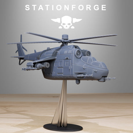 Tabletop Terrain Miniature GrimGuard Helicopter
