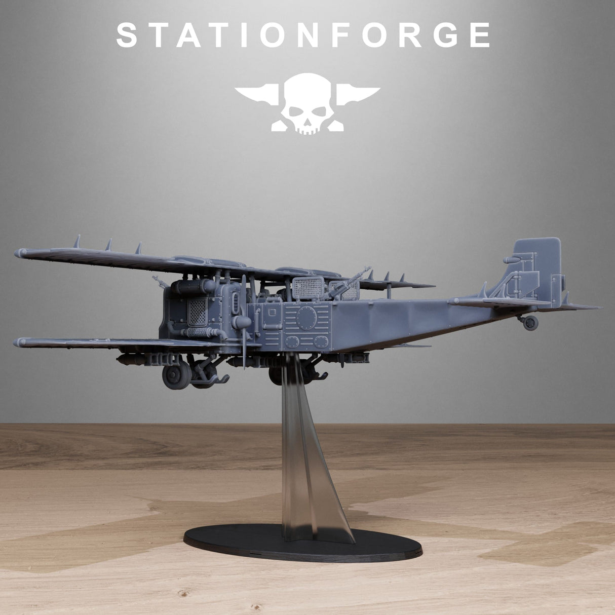 Tabletop Terrain Miniature Grimguard Iron Biplane