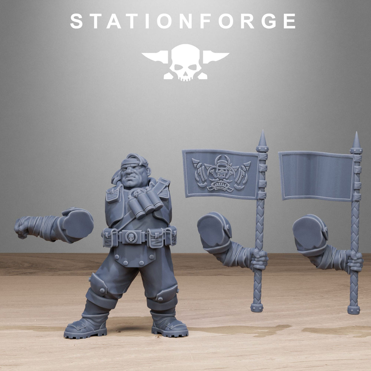Tabletop Terrain Miniature GrimGuard Jungle Fighter Mutants