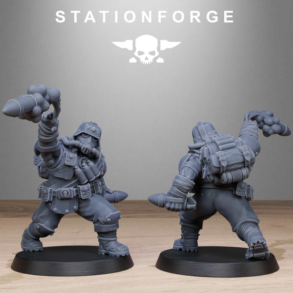 Tabletop Terrain Miniature GrimGuard Jungle Fighter Mutants