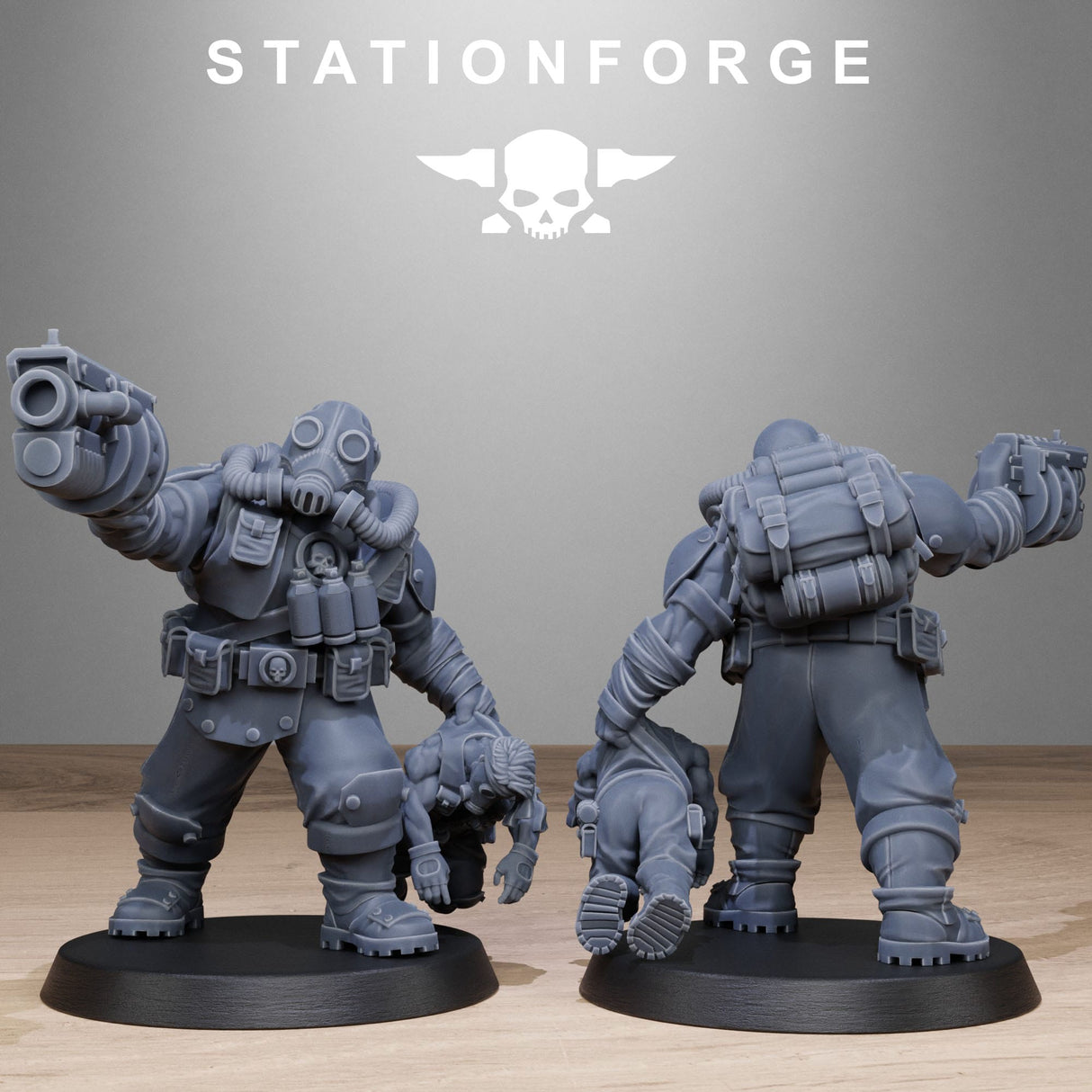 Tabletop Terrain Miniature GrimGuard Jungle Fighter Mutants
