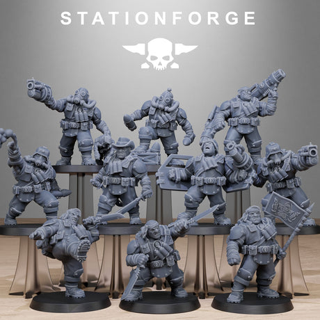 Tabletop Terrain Miniature GrimGuard Jungle Fighter Mutants